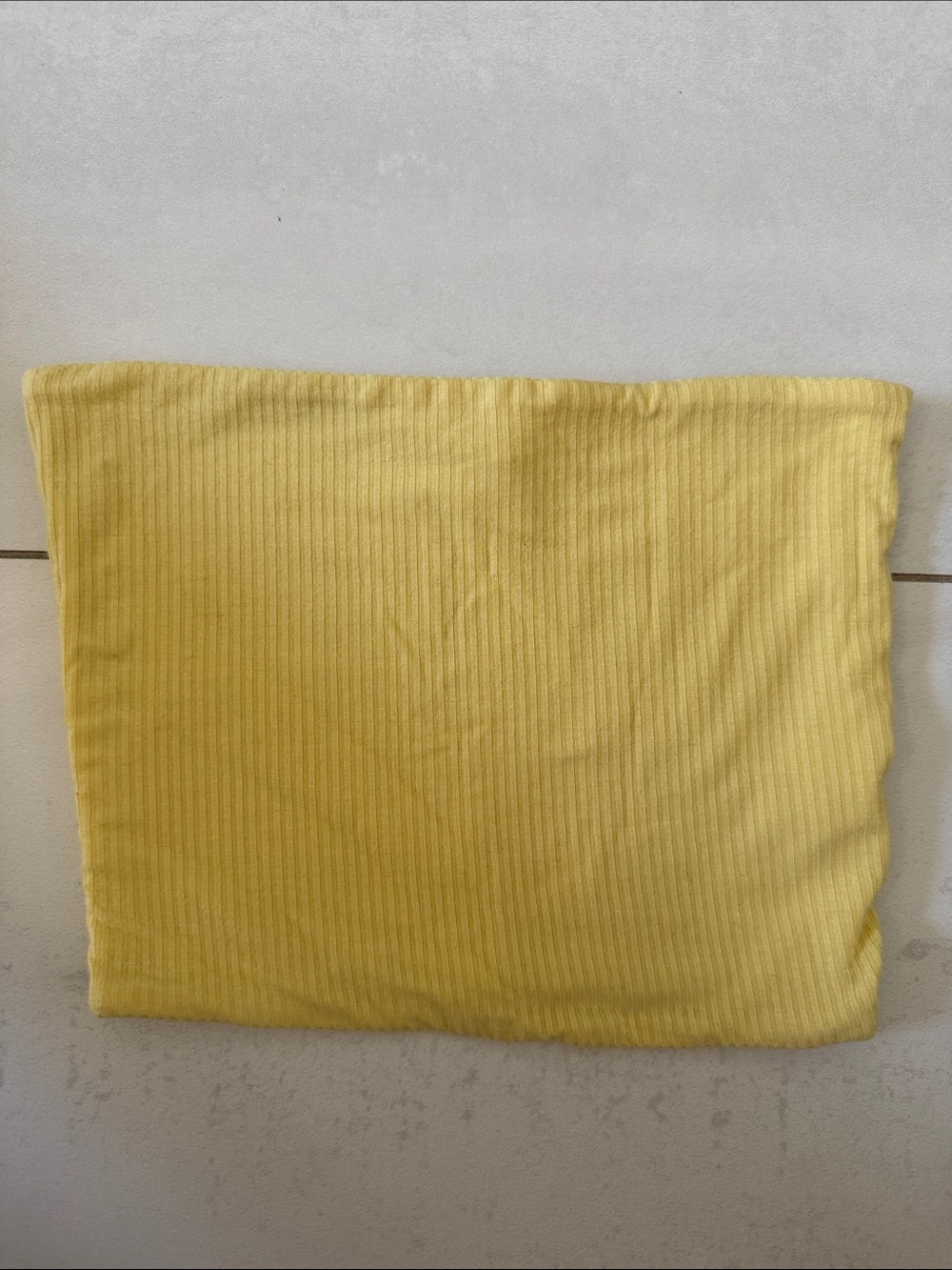 Topshop Pale Yellow Ribbed Tube Top